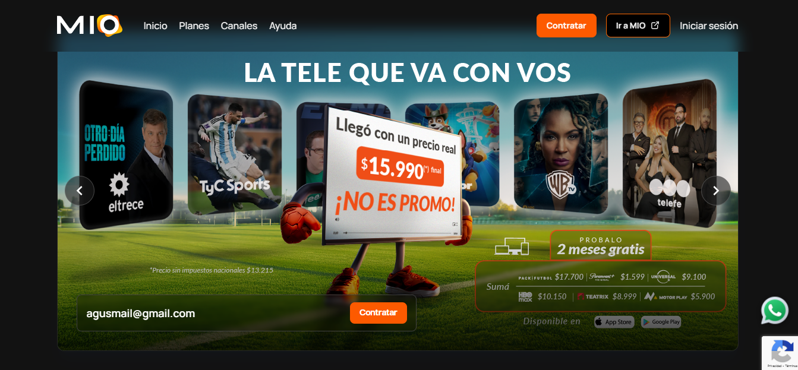 Portal de venta de contenido — PortalMio